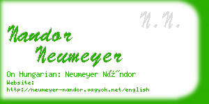 nandor neumeyer business card